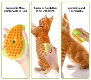 SmoothGlide® Steamy Pet Hair Brush - Safe for Cats & Dogs